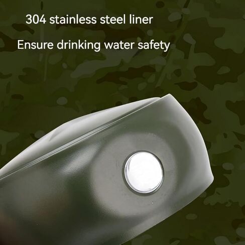 OutdoorPioneer Lightweight Insulated Canteen - 27oz Portable Stainless Steel Water Bottle with Compass Cap - Perfect for Hiking, Camping, Cycling, and Travel - Includes Gift Camo Bag in Saudi Arabia