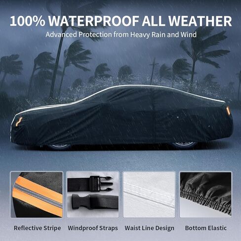 Multi-Layer Car Cover Custom Fit for Chevrolet Camaro ZL1 SS Z28 (1970-2026), 100% Waterproof All Weather for Automobiles, Gift with Towel, Heavy Duty Car Covers for Rain Sun UV Protection. in Saudi Arabia