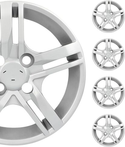 SCITOO Silver Hubcaps, 4pcs, 13", fits Most Cars, Easy Install, Stylish & Enduring in Kuwait