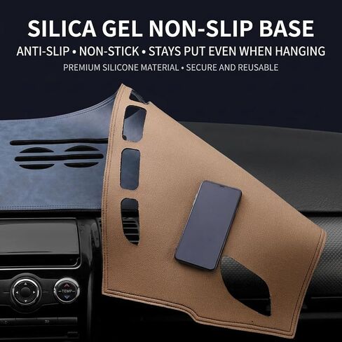Dash Cover Mat for Buick Envision 2018 2019 2020, Custom Fit Dashboard Cover with Speaker & Vent Cutouts, Non-Slip Dash Pad, Sun Glare & Heat Reduction,A Black in Kuwait