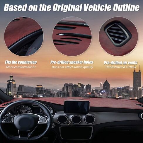 Dash Cover Mat for Jaguar F-PACE 2024, Dashboard Pad Carpet, Non-Slip Interior Dash Protective Cover, Partsable Sunshade Anti Glare Leather Pad,A Blue in Kuwait