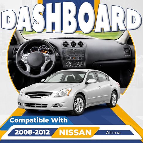 Dashboard Cover Compatible with 2008 2009 2010 2011 2012 Nissan Altima Plastic(ABS) Painted+Textured Black in Kuwait