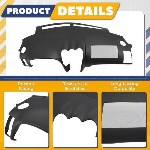 Dashboard Cover Compatible with 2008 2009 2010 2011 2012 Nissan Altima Plastic(ABS) Painted+Textured Black in Kuwait