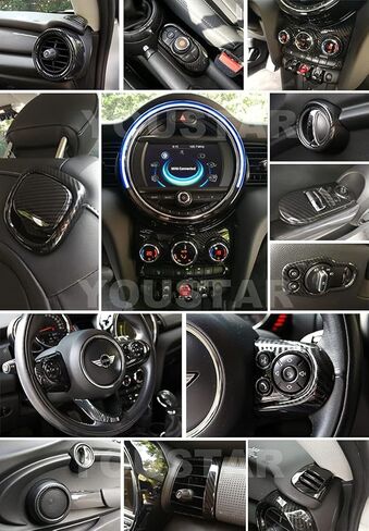 UNICUS Center Dashboard Console Cover 1x Compatible with Mini Cooper F55 F56 F57 Carbon Effect in Saudi Arabia