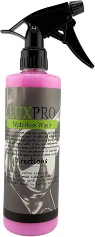 غسول LuxPro Premium بدون ماء - منظف تفصيلي تلقائي بدون شطف للطلاء والزجاج والكروم والبلاستيك - لمعان عالي اللمعان خالٍ من الخطوط - 16 أونصة in Kuwait