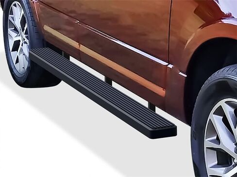 لوحات تشغيل Tuxtreme مقاس 5 بوصات باللون الأسود غير اللامع متوافقة مع Ford Expedition 2003-2017 (باستثناء طراز EL) (غير مناسب لإصدار Funkmaster Flex) من الفولاذ المقاوم للصدأ (قضبان Nerf وخطوات جانبية وقضبان جانبية) in Kuwait