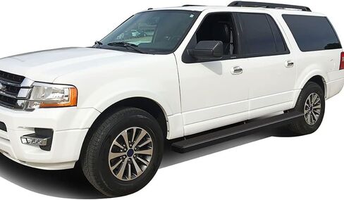 لوحات تشغيل Tuxtreme مقاس 5 بوصات باللون الأسود غير اللامع متوافقة مع Ford Expedition 2003-2017 (باستثناء طراز EL) (غير مناسب لإصدار Funkmaster Flex) من الفولاذ المقاوم للصدأ (قضبان Nerf وخطوات جانبية وقضبان جانبية) in Kuwait
