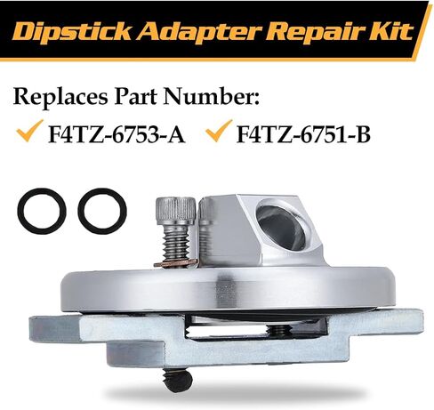 F4TZ-6753-A Dipstick Adapter Repair Kit Replacement for Ford 7.3L Powerstroke F250 F350 F450 F550 1994-2003 E250 E350 Van 1995-2003 Excursion 2000-2003 Replaces F4TZ-6751-B Oil Dipstick in Kuwait