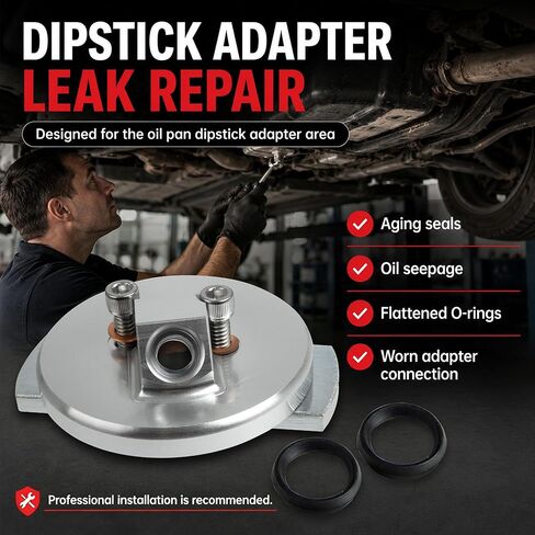 Engine Oil Dipstick Adapter Repair Kit Compatible with Select Ford F-250 F-350 F-450 F-550 E-350 Excursion 1994-2003 7.3L, Replaces F4TZ-6753-A in Saudi Arabia