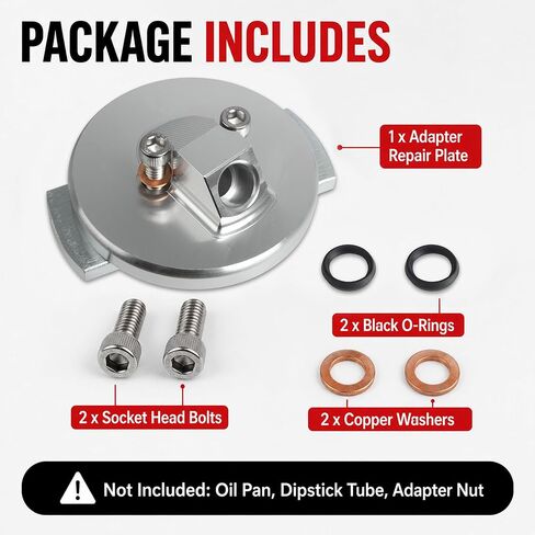 Engine Oil Dipstick Adapter Repair Kit Compatible with Select Ford F-250 F-350 F-450 F-550 E-350 Excursion 1994-2003 7.3L, Replaces F4TZ-6753-A in Saudi Arabia