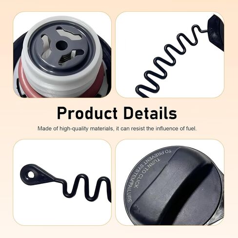 Gas Cap, Leak-proof Seal Fuel Tank Cap, Replace OEM Number# 31392044 31261716 31321925, Compatible with Volvo C30 XC60 XC70 XC90 V50 V60 V70 S40 S60 S80 (Black) in Kuwait