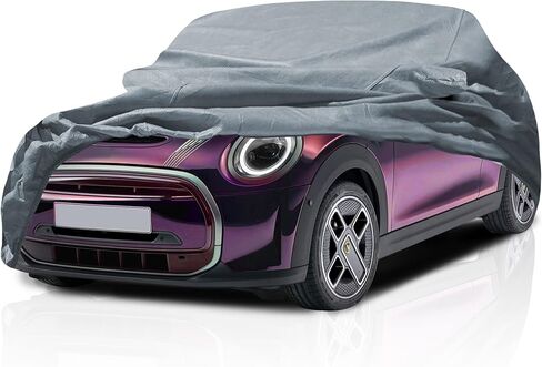 2 Layer Lightweight Custom Fit Car Cover for Mini Cooper S 2025-2026 Durable Dustproof Full Coverage Windproof with Mirror Pockets in Kuwait