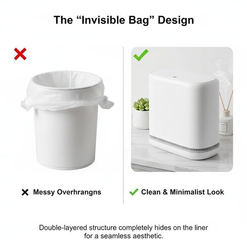 Automatic Motion Sensor Bathroom Trash Can with Lid, 3 Gallon Smart Garbage Can, Touchless Trash Can Slim Small Trash Bin Waterproof Wastebasket for Toilet Bedroom Office Kitchen Living Room RV in Saudi Arabia