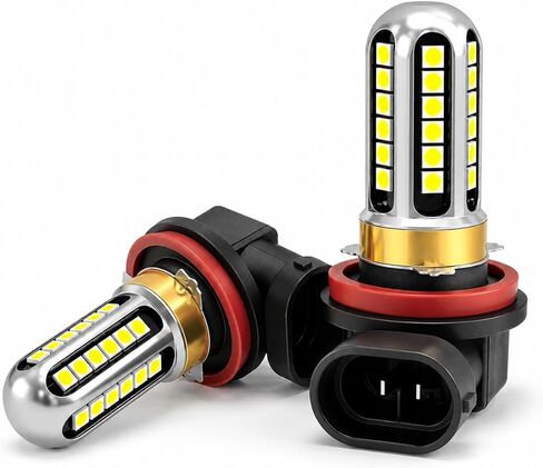 H11 Amber Fog Light Bulb ，H8/H16/H11 LED FOG Light, h11 yellow led fog light bulb，2000K Amber Yellow ，1:1 Design ，450% Brighter,fog light replacement,Pack of 2 in Saudi Arabia