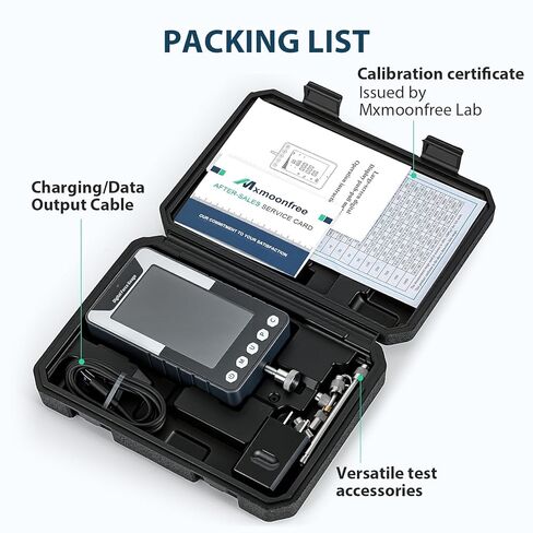 مقياس القوة الرقمي 1000N، مقياس سحب الدفع مع مخرج USB، شاشة كبيرة 3.9 بوصة، وحدات N/Kg/Lb، شهادة معايرة للاختبار المدمر لقابس الحمل بالضغط في المختبر (EF-1000N) in Kuwait