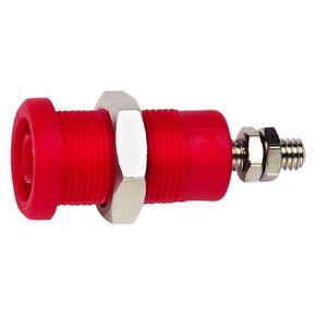 Pomona 72930-2 Panel Mt Iec 4 mm(0.16") Jack for Sheathed Plug, Hex Nut, (Red) (Pack of 10)