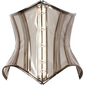 Daisy corsets womens Lavish Mocha Clear Curvy Underbust Waist Cincher Corset