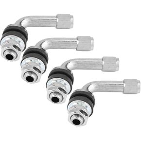 Qiilu Tire Valve Stems, 4pcs 90 Degree Angle Tire Valve Stems for Car Motorcycle Tyre