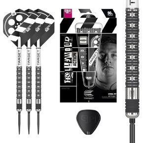 TARGET Darts Chris Dobey Hollywood Action 90% Tungsten Steel Tip Swiss Point Dart Set – Player Edition Darts, Pro Grip Shafts & Pro Ultra No.2 Flights, SP Tool Included, Professional Darts Sets
