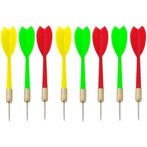 8 Pieces Steel Tip Darts Set Multicolor Plastic Target Darts Arrows for Exercise & Entertainment