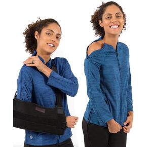 Post Surgery Women's 3/4 Sleeve Jacket for Shoulder Surgery, Dialysis, Mastectomy, Chemo and Treatments