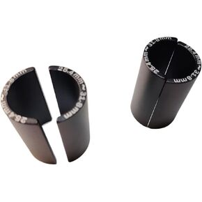 Bike Handlebar Shim 25.4 to 31.8mm Conversion Shim Bicycle Handlebar Stem Shim Adapter SReducer Sleeve Spacers Clamp Fixed Gear for MTB Road Cycling Black 2 Pair