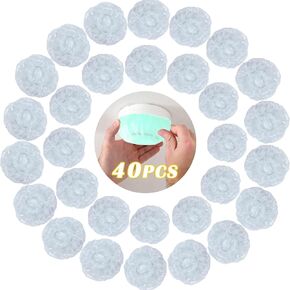 40 PCS Dxmimer Smoke Detector Cover Fire Alarm Cover, Thickened Elastic Plastic Reusable Smoke Alarm Dust Paint Cover for Home Cooking or Baking (Blue)