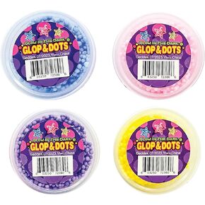 Raymond Geddes Glow in The Dark Glops and Dots Modeling Foam (24 Pack) - Crafting Play Foam for Kids - School Party Favors