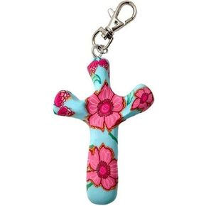 Calypso Studios by First & Main 3" Pink Garden Comforting Clay Cross Clip