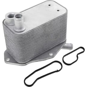 A-Premium Engine Oil Cooler Compatible with Land Rover LR2 2008-2010 Volvo XC60 2010-2011 XC90 2007-2009 S60 2016 XC70 2008-2009 S80 2007-2015 V70