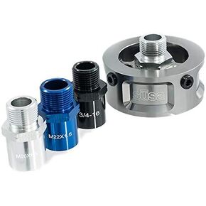 19-SPS76-20 SUSA Oil Filter Spacer, M20x1.5 Nipple Thread, 1/8" NPT Port Thread,Blue
