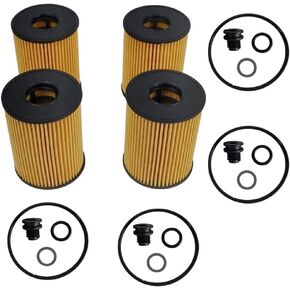 Pack of 4 Oil Filters Replace 26350-2S000 21513-23001 for Hyundai Santa Cruz Fe Sonata Tucson Kia Sorento 2.5L 2020 2021 2022