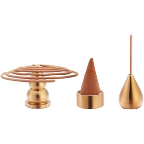 Brass Incense Burner, Incense Cone Holder, Coil Incense Holder, Incense Stick Holder, 3 Styles.