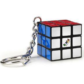 RUBIK'S Cube 3 x 3 Key Ring – Colourful Puzzle Game Rubik's – Mini Puzzle 3x3 Orginial Colour Matching – Classic Cube Problem Solving – Mini Version – 6064001 – Children's Toy 8 Years and Above