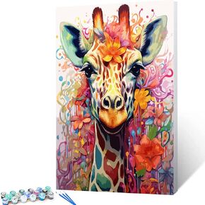 Aihonmin Eagle Paint by Numbers for Adults,Eagle Pattern DIY Acrylic Watercolor Painting by Numbers for Kids Beginners Animal Painting Arts Craft On Canvas Home Wall Decor(16X20 inches DIY Frame)