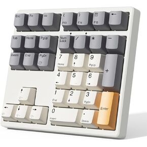 SIKAI CASE Mechanical Number Pad, 34 Key GATERON Hot Swappable Numpad Wired USB C Numeric Keypad with PBT Keycaps RGB Backlit Keypad for Laptop, MacBook,PC Desktop Support QMK/VIA Macro Button(RGB)