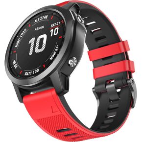 NotoCity for Fenix 6 Band 22mm Width Soft Silicone Watch Bands for Fenix 7/Fenix 5/Fenix 5 Plus/Fenix 6 Solor/Fenix 6 Pro/Forerunner 935/Forerunner 945/Approach S60/Quatix 5/Epix