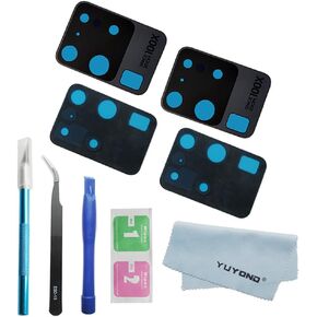 قطعتان من العدسات الزجاجية الخلفية الأصلية S20 Ultra من OEM لهاتف Samsung Galaxy S20 Ultra 6.9 بوصة 5G (جميع شركات النقل) مع لاصق مثبت مسبقًا مع مجموعة أدوات in Kuwait