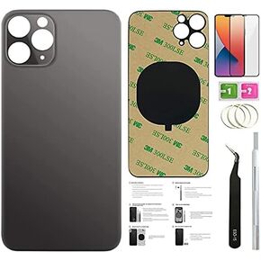 11 Pro Back Glass Replacement for iPhone 11pro Back Cover Glass (5.8 Inch) with Pre-Installed Tape and Repair Tools… (Gold)