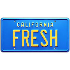 Celebrity Machines Fresh Prince of Bel Air | Fresh | Metal Stamped License Plate