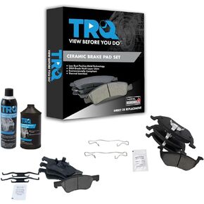 TRQ Front & Rear Ceramic Brake Pad Kit w/Chemicals Compatible with Escape Tribute Mariner