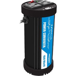 Ship ‘n Shore SI1479 150 Continuous Watt/300 Peak Watt DC-to-AC Power Inverter, Two 120-Volt AC Outlets, 2.1-Amp USB Port, Black, 1 Unit