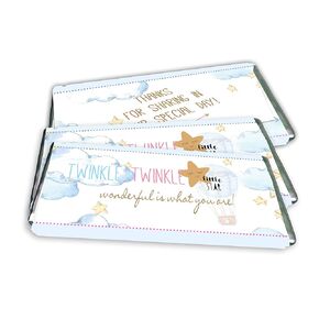 Twinkle Twinkle Little Star candy bar wrappers - Set of 20 - Silver foil included - Birthday favors - Baby Showers