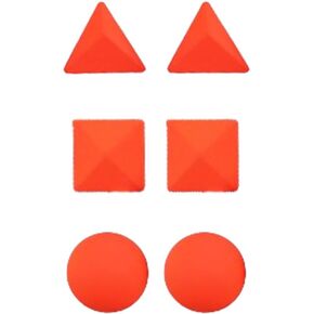 3Pcs Geometric Neon Stud Earrings Colorful Square Triangle Ball Circular Earrings Small Acrylic Neon Geometric Earrings for Women Girls Party Jewelry