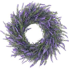 Lavender Wreath for Front Door 22 Inch Spring Wreaths for Front Door, Front Door Wreaths for All Seasons for Indoor Outdoor Home Wall Window Farmhouse Decor for Wedding
