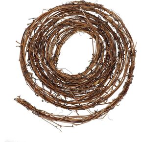 Natural Grapevine Twig Garland, DIY Crafts Grapevine Wreaths Decor for Wedding Party Holiday Home, DIY Wreath for Front Door Wreath (15ft)