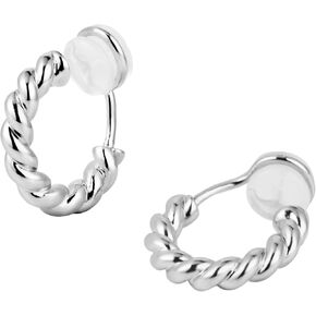 أقراط مشبكية للنساء، حلقة غير مثقوبة مطلية بالذهب الحقيقي عيار 14 قيراط، حلقات مشبك على الأذن غير المثقوبة ذهبي وذهب أبيض in Kuwait