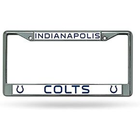 Rico Industries NFL Indianapolis Colts Standard Chrome License Plate Frame , 6 x 12.25-inches