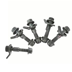 0.47"/12mm Adjustable Cam Bolts Kit, 5pcs 12mm Vehicles Steel Four Wheel Alignment Adjustable Camber Kit Cam Bolt Army Green