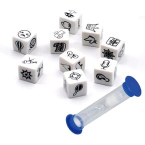 Story Cubes 9 Storytelling Dice Game Bundle 1 min Hourglass Sandglass Creative Telling Game for Kids and Adults - A Happy Trip and Oral Language Dice 54 Images Unlimited Stories